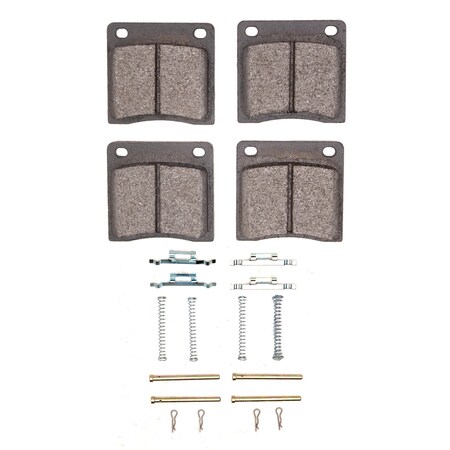 Dynamic Friction Co 3000 Semi-Metallic Brake Pads Hardware Kit, Low Dust, 100% Copper Free, 100% Asbestos-free, Front 1311-0041-01